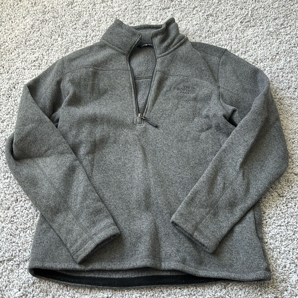 Men's Gray Quarter-Zip Sweater